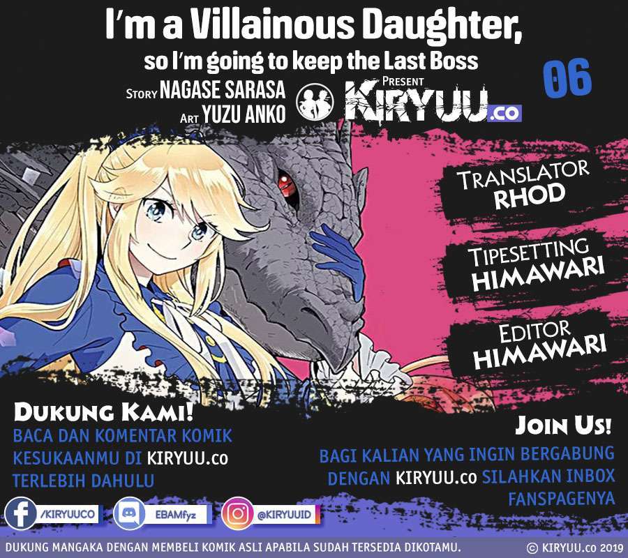Komik I’m a Villainous Daughter so I’m going to keep the Last Boss Chapter 6 gambar 1