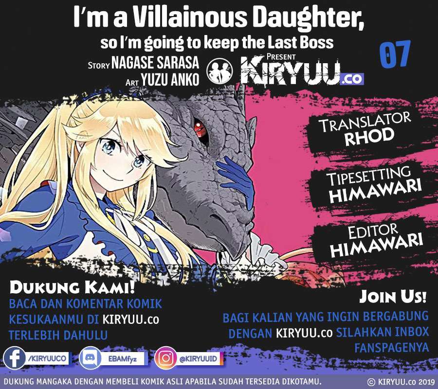 Komik I’m a Villainous Daughter so I’m going to keep the Last Boss Chapter 7 gambar 1