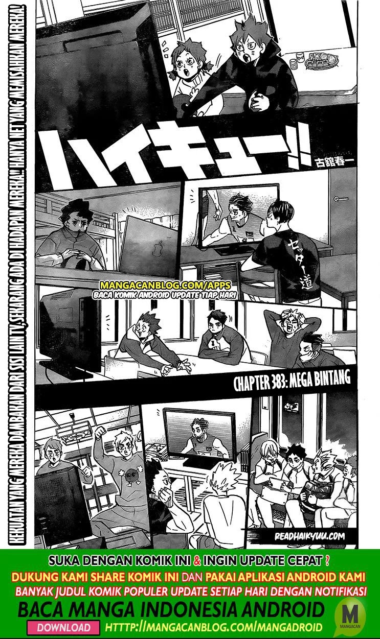 Komik Haikyuu!! Chapter 383 gambar 1