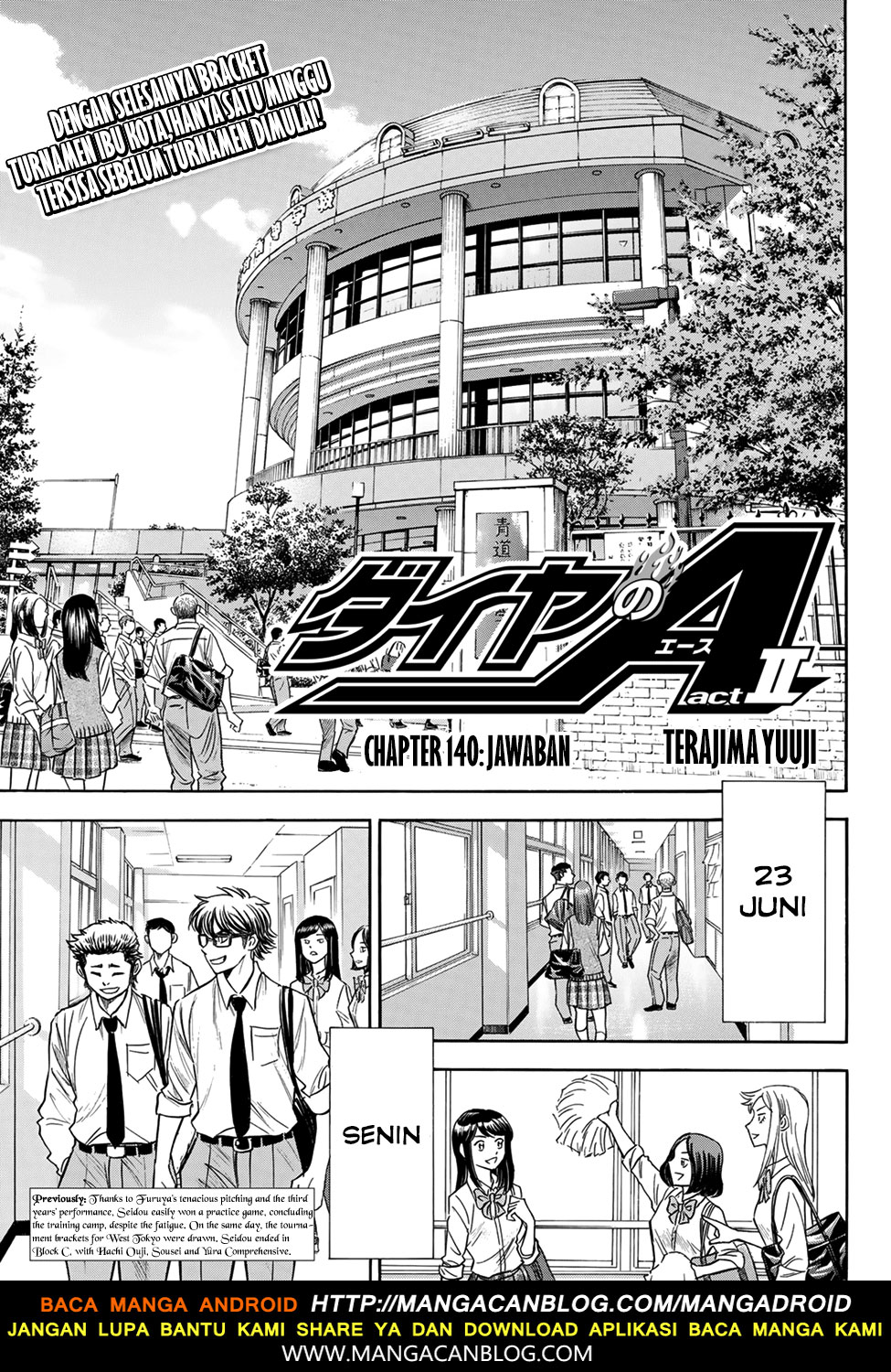 Komik Diamond no Ace Act 2 Chapter 140 gambar 1