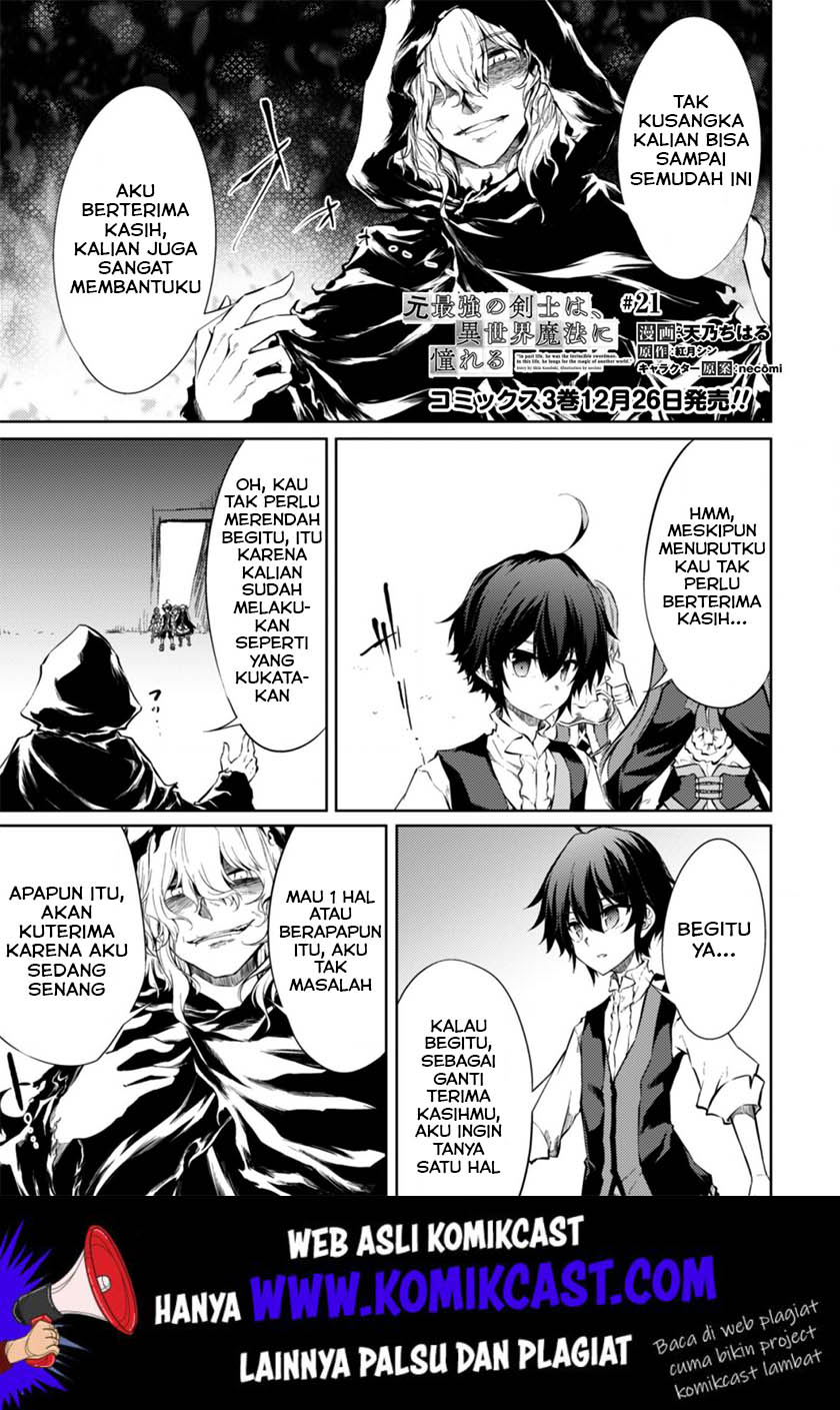 Manga Moto Saikyou no Kenshi wa, Isekai Mahou ni Akogareru Chapter 21 gambar 2