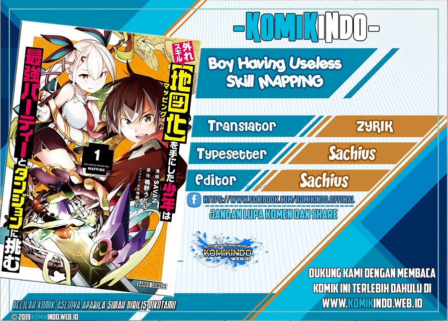 Komik Hazure Skill [Mapping] wo Te ni Shita Shonen ha Saikyou Party to Dungeon ni Idomu Chapter 04.2 gambar 1