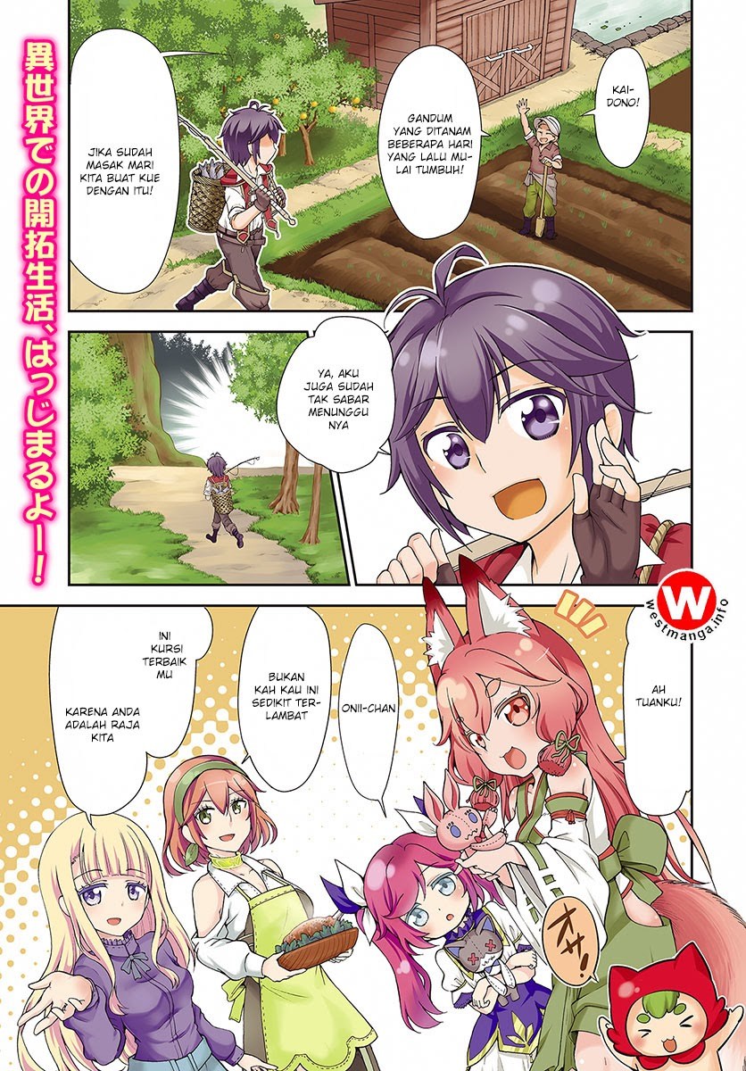 Komik Tenohira Kaitaku Mura de Isekai Kenkokuki: Fueteku Yome-tachi to Nonbiri Mujintou Life (fix) Chapter 01 gambar 1
