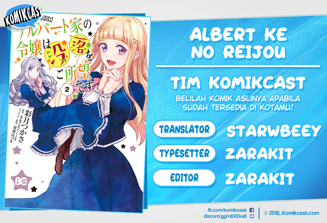 Komik Albert Ke no Reijou wa Botsuraku wo go Shomou desu Chapter 07 gambar 1