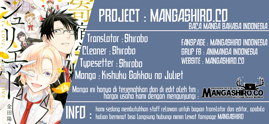 Komik Kishuku Gakkou no Juliet Chapter 111 gambar 1