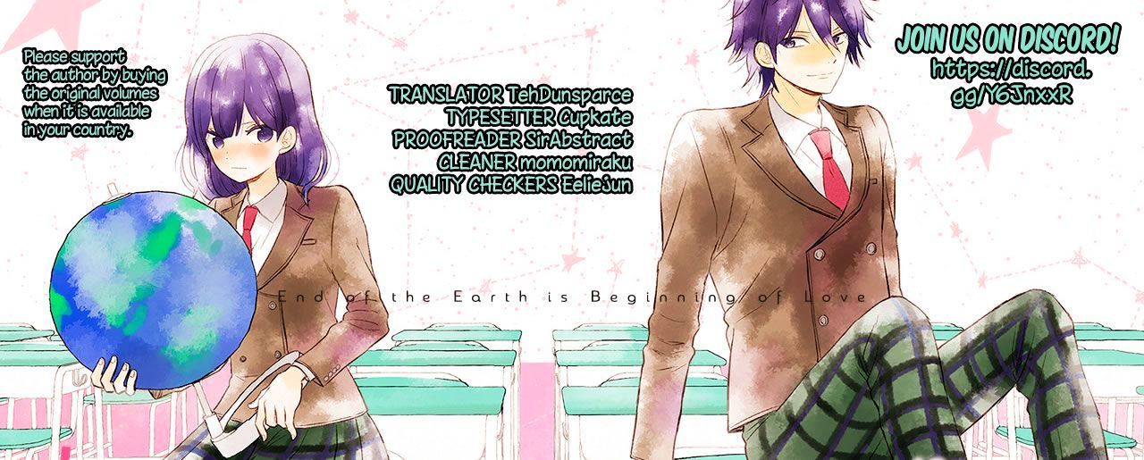 Manga Chikyuu no Owari wa Koi no Hajimari Chapter 06 gambar 2