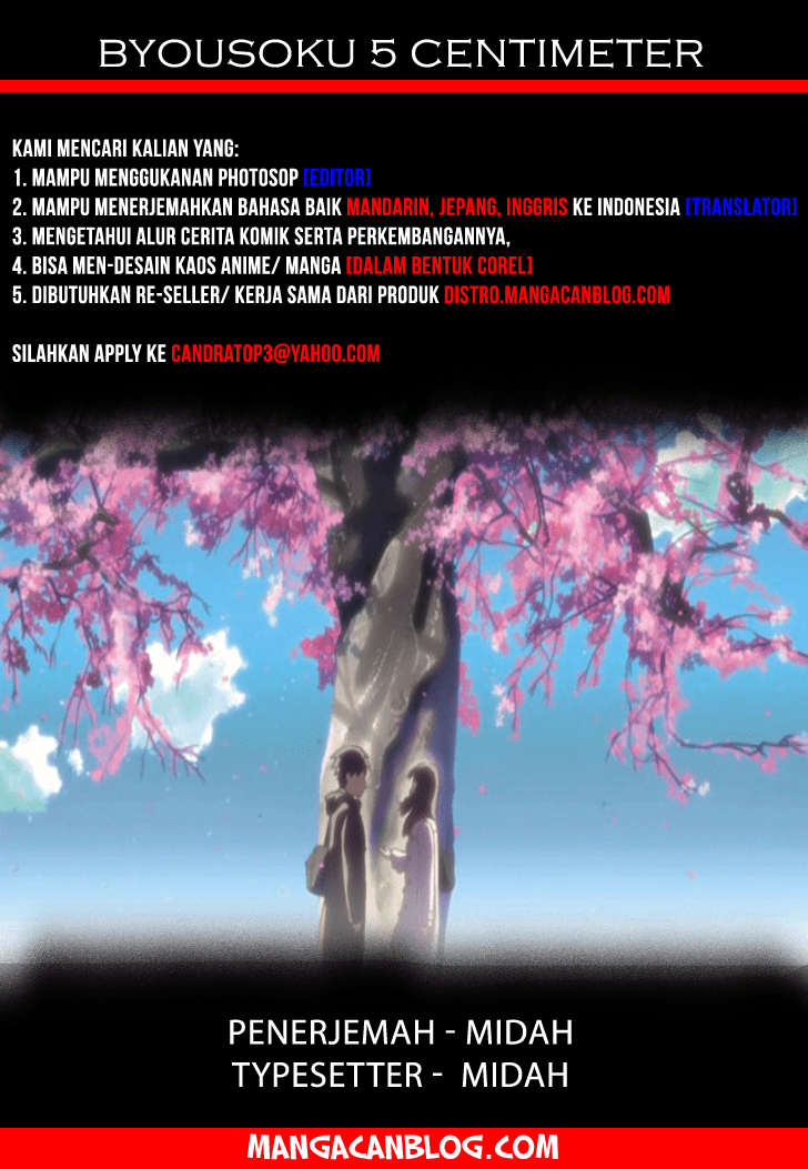 Byousoku 5 Centimeter Chapter 7 - Halaman 37