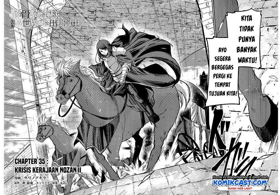 Manga Gaikotsu Kishi-sama, Tadaima Isekai e Odekake-chuu Chapter 35 gambar 2