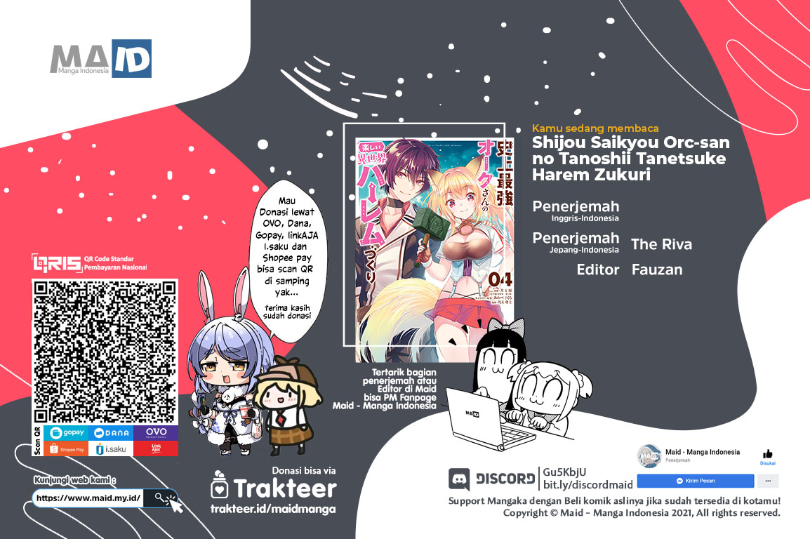 Komik Shijou Saikyou Orc-san no Tanoshii Tanetsuke Harem Zukuri Chapter 39.2 gambar 1