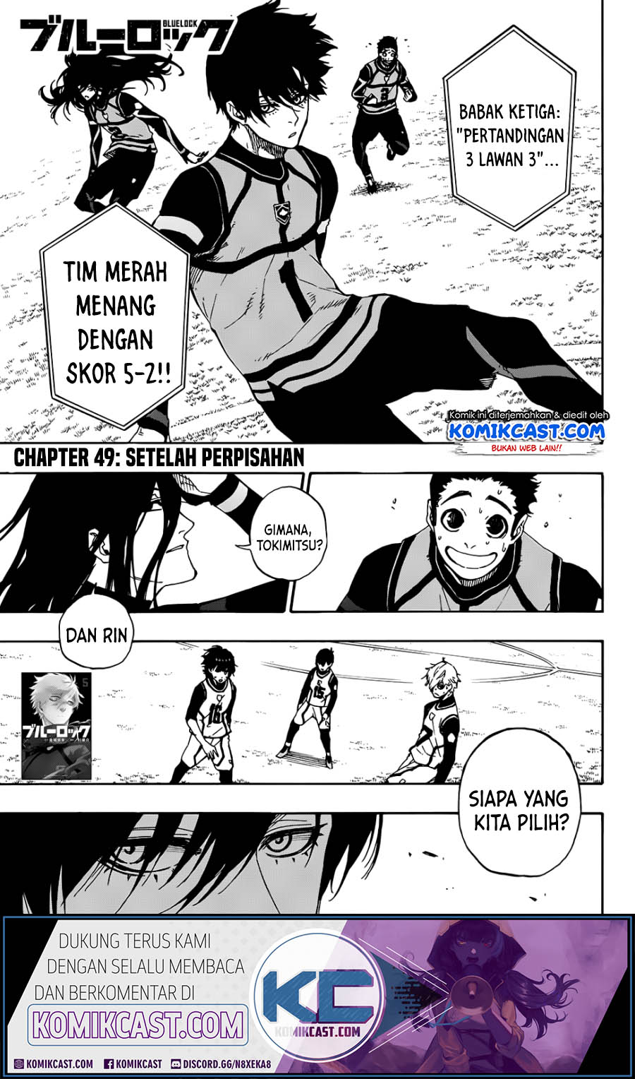 Komik Blue Lock Chapter 49 gambar 1