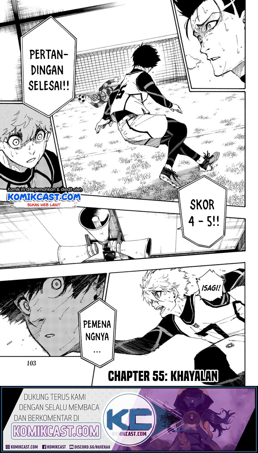 Komik Blue Lock Chapter 55 gambar 1