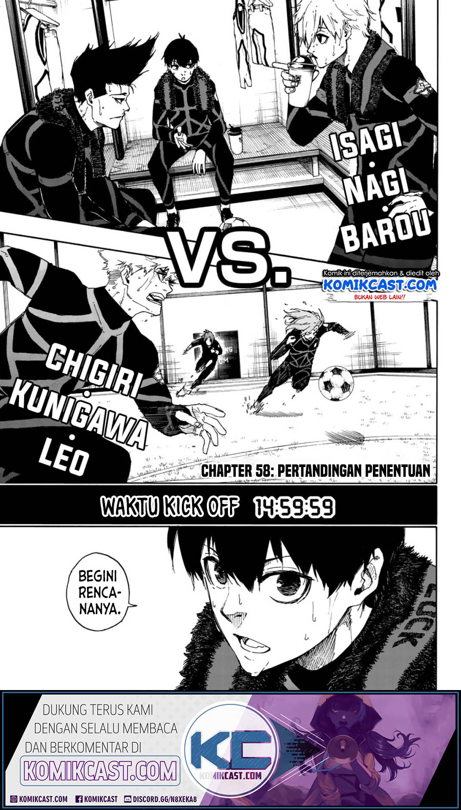 Komik Blue Lock Chapter 58 gambar 1