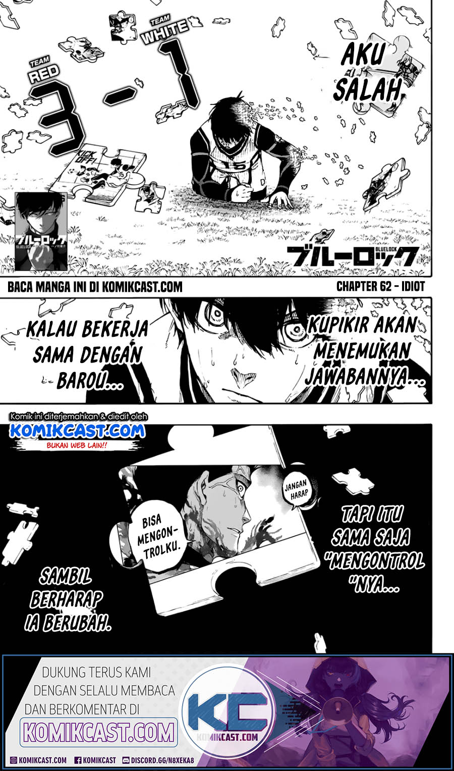 Komik Blue Lock Chapter 62 gambar 1