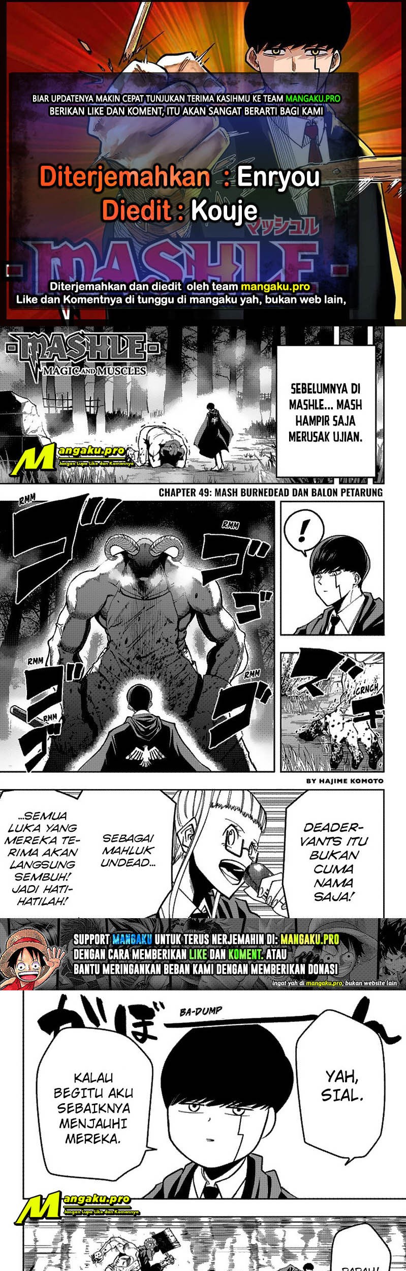 Komik Mashle: Magic and Muscles Chapter 49 gambar 1