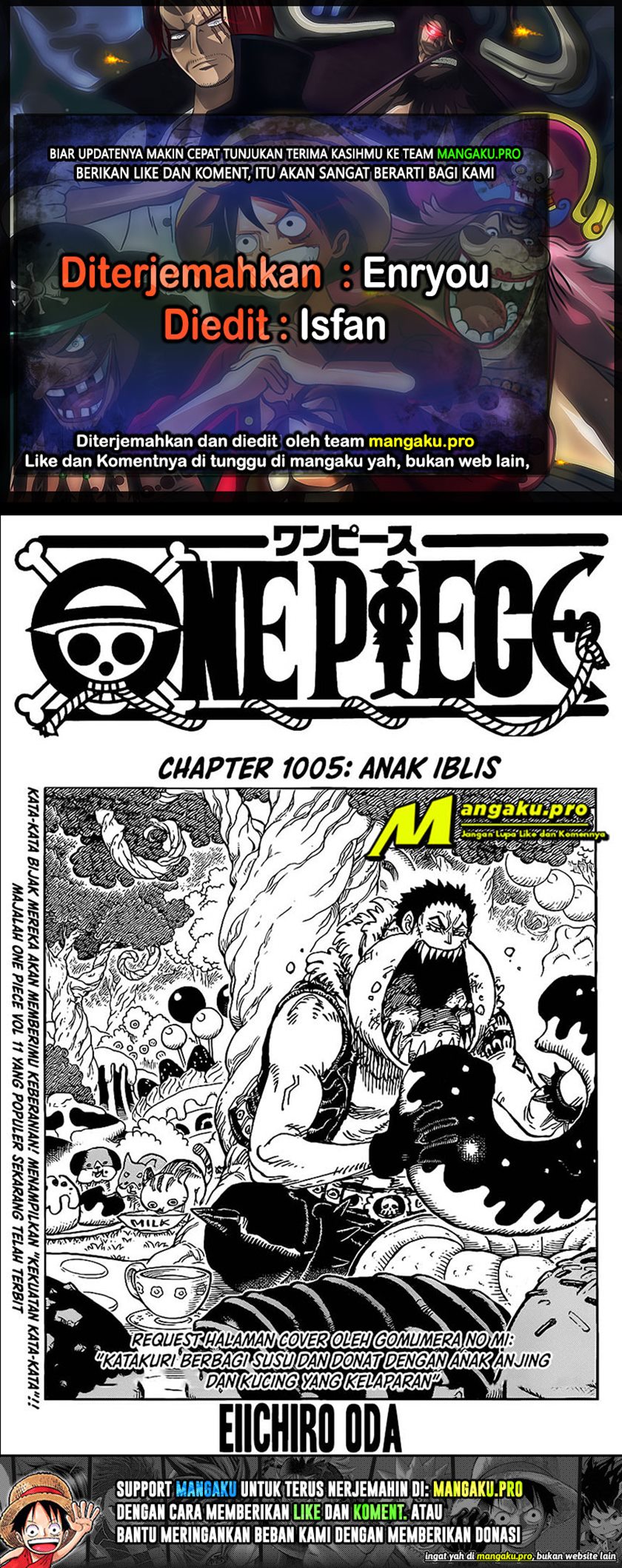 Komik One Piece Chapter 1005 gambar 1