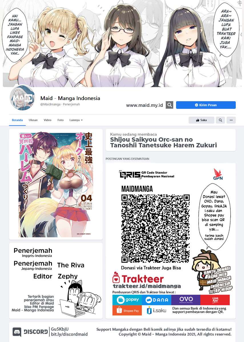 Komik Shijou Saikyou Orc-san no Tanoshii Tanetsuke Harem Zukuri Chapter 44 gambar 1