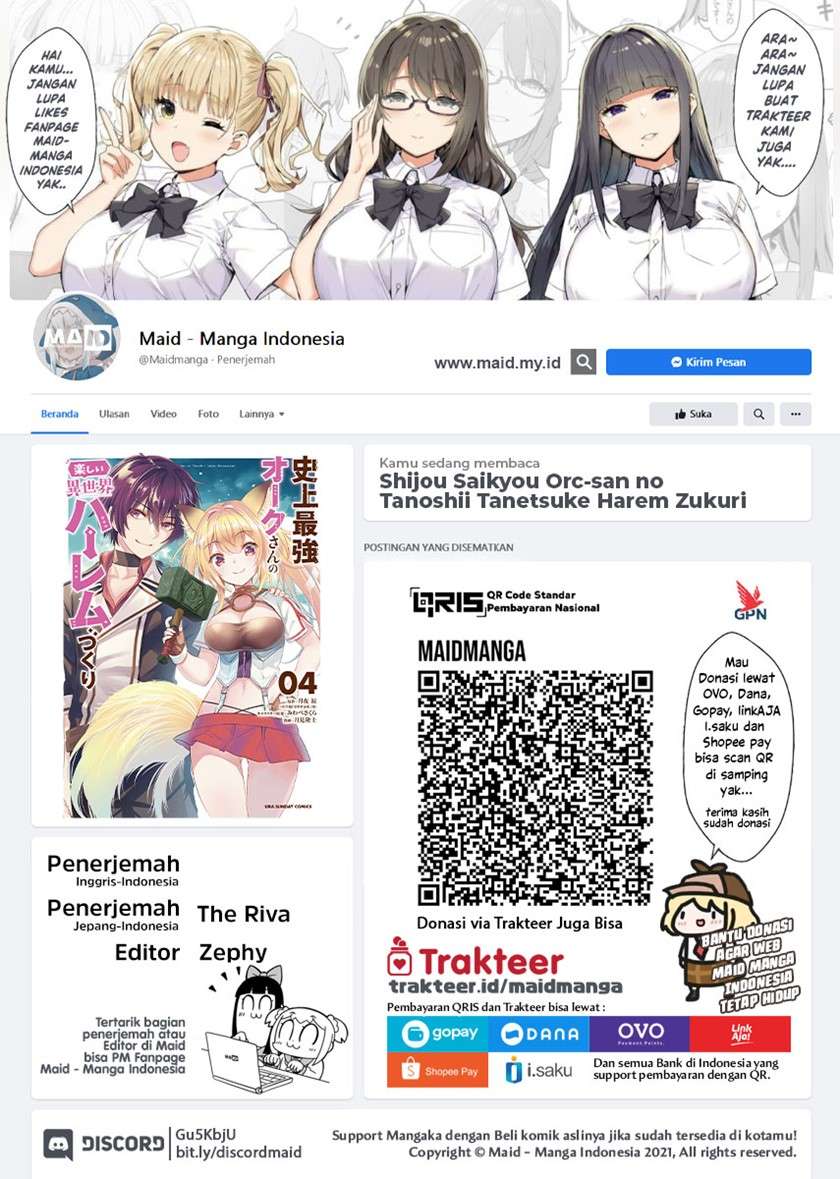 Komik Shijou Saikyou Orc-san no Tanoshii Tanetsuke Harem Zukuri Chapter 45 gambar 1