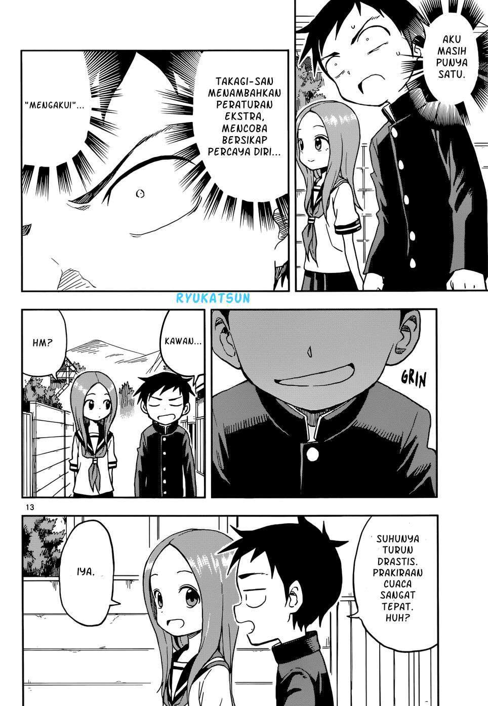 Karakai Jouzu no Takagi-san Chapter 95 - Halaman 13