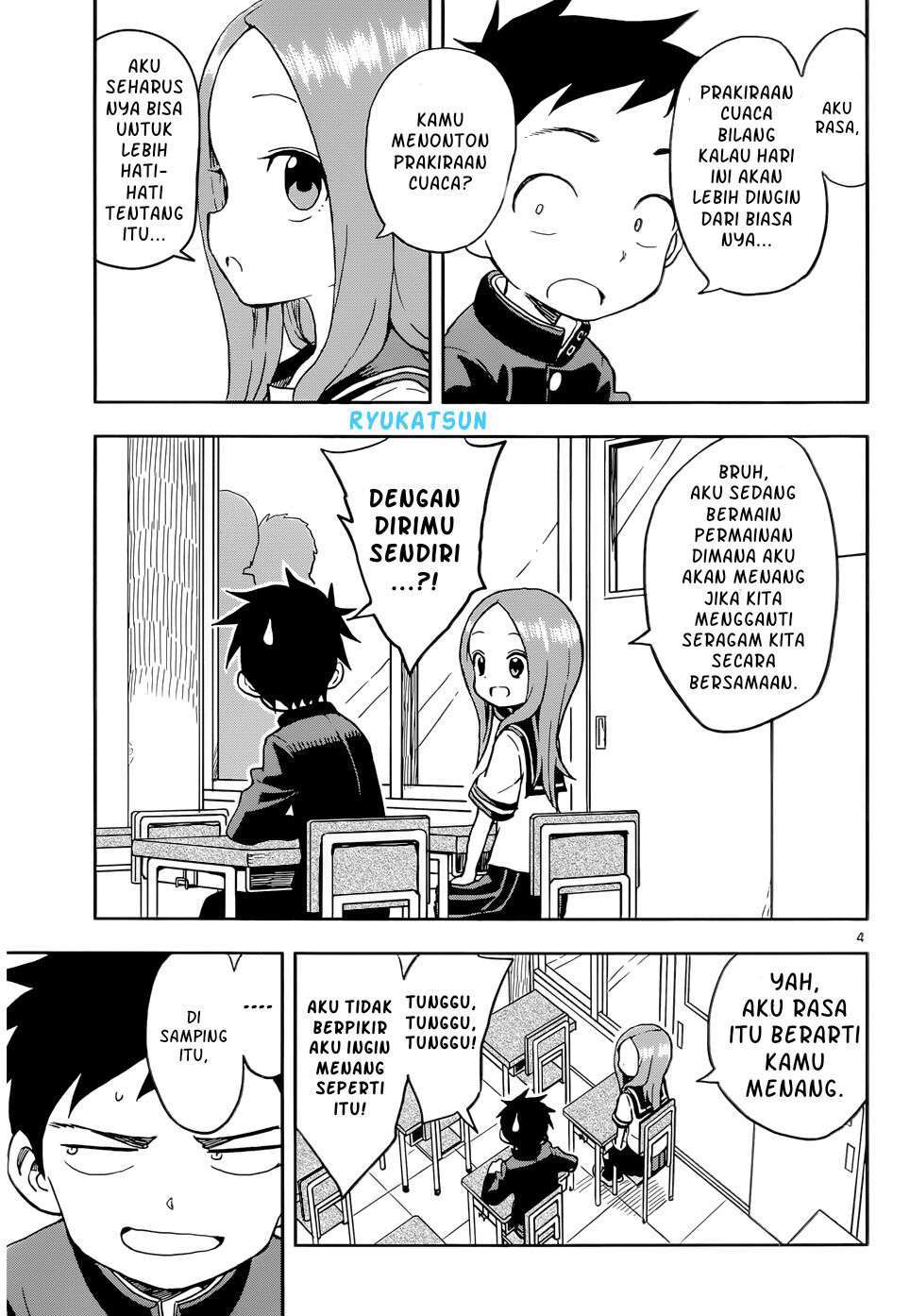 Karakai Jouzu no Takagi-san Chapter 95 - Halaman 4
