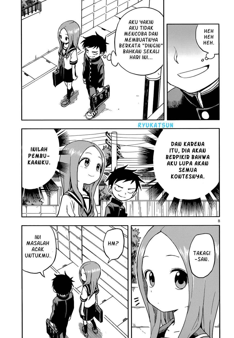 Karakai Jouzu no Takagi-san Chapter 95 - Halaman 8