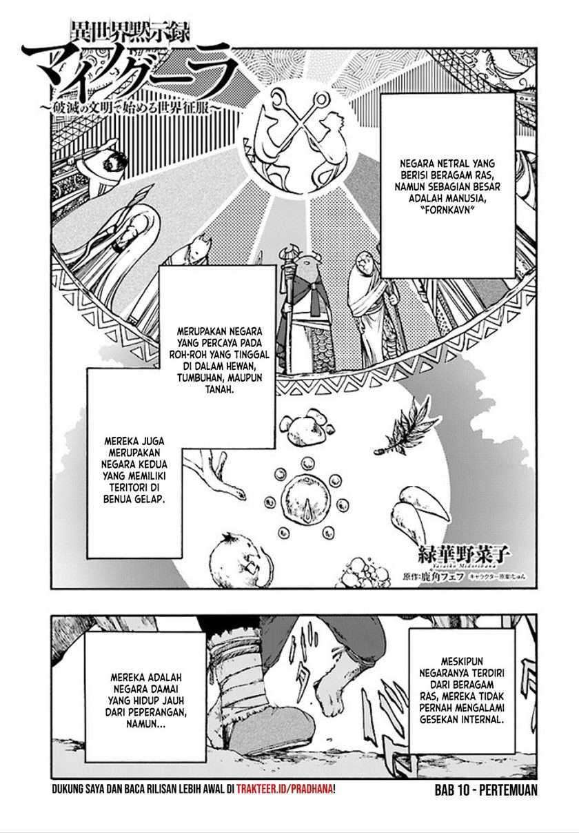 Komik Isekai Apocalypse MYNOGHRA ~The conquest of the world starts with the civilization of ruin~ Chapter 10.1 gambar 1