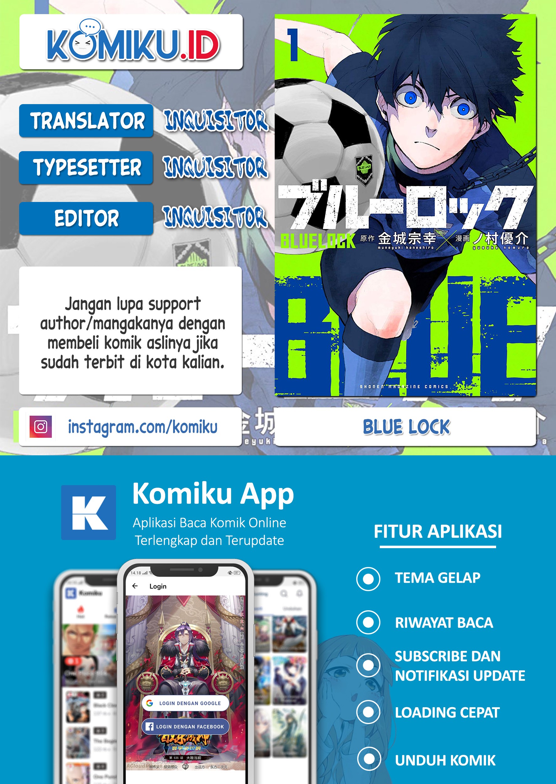 Komik Blue Lock Chapter 109 gambar 1