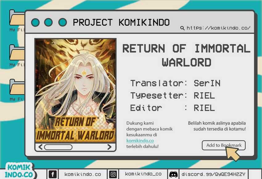 Komik Return of Immortal Warlord Chapter 01 gambar 1