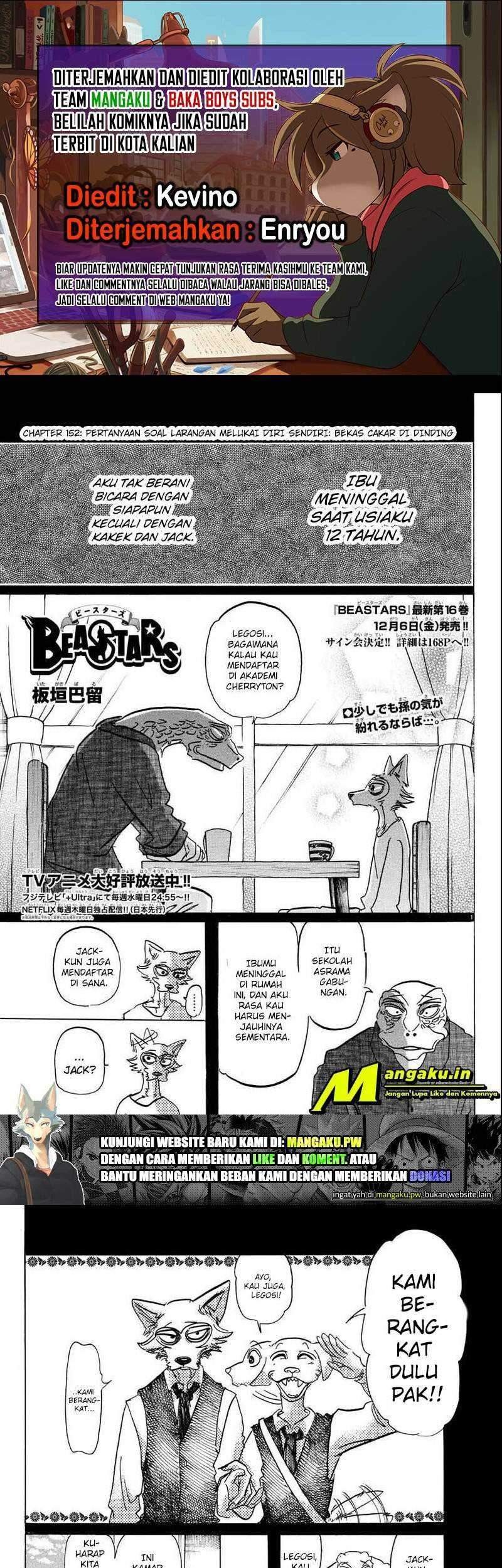 Komik Beastars Chapter 152 gambar 1