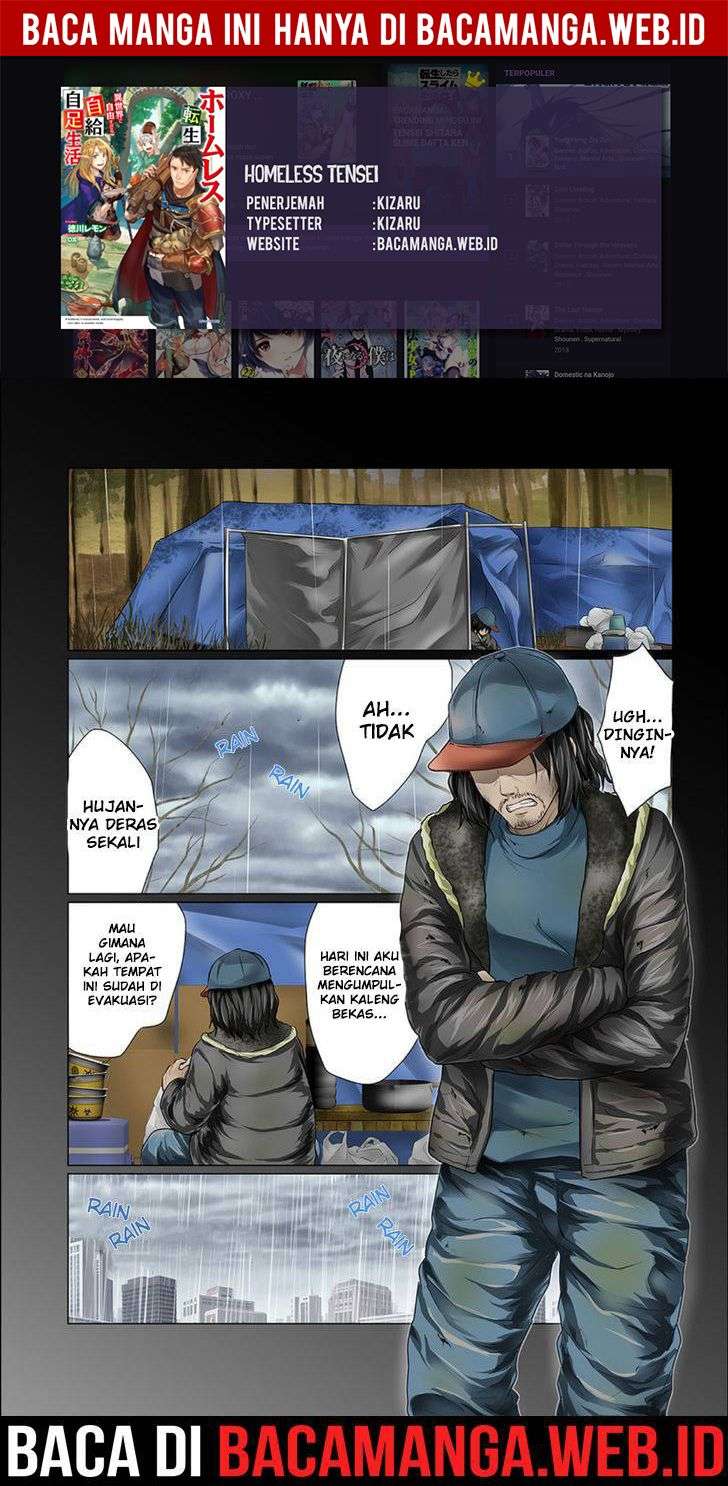 Komik Homeless Tensei: Isekai De Jiyuu Sugiru Majutsu Jisoku Seikatsu Chapter 1 gambar 1
