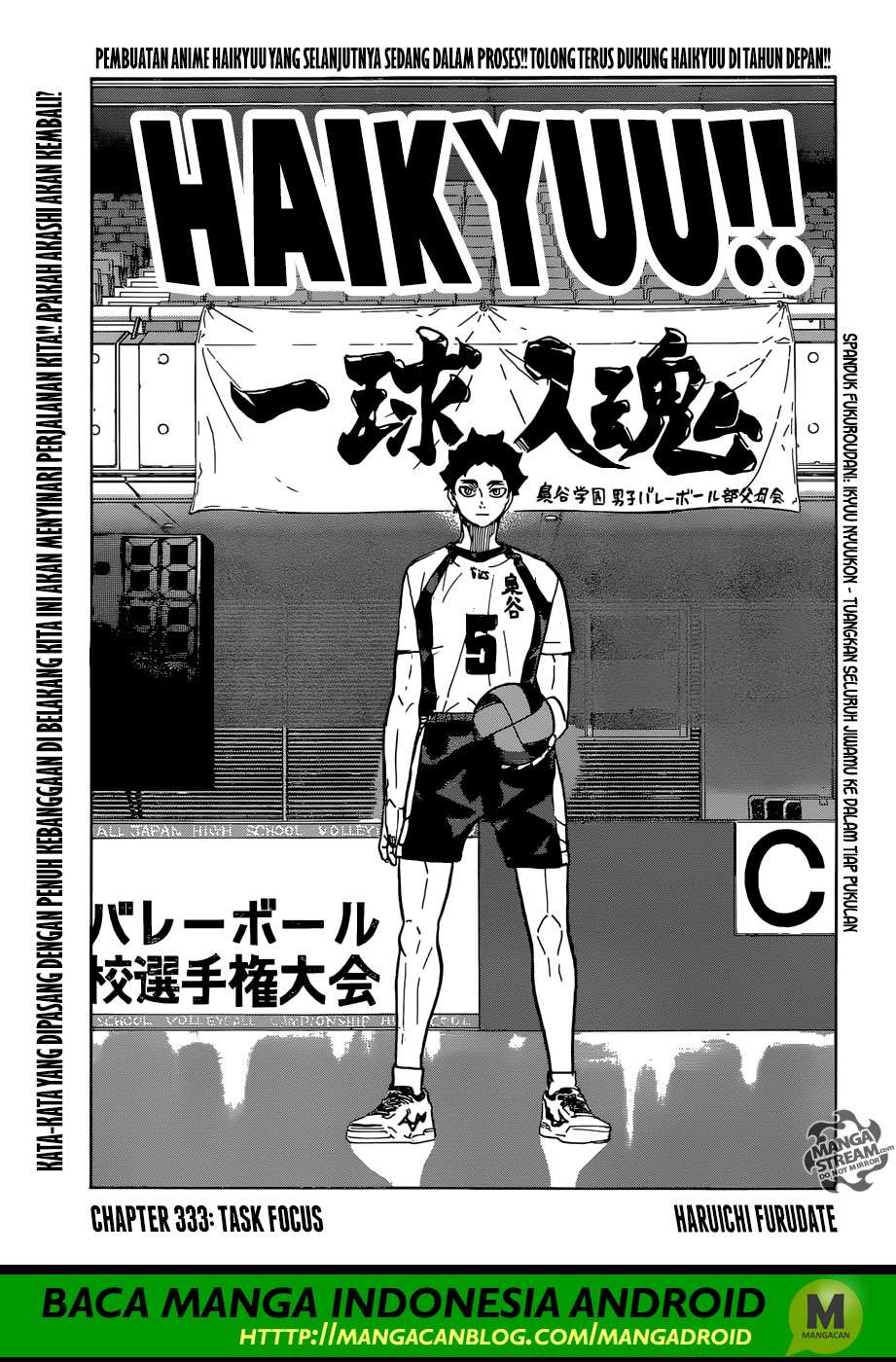 Komik Haikyuu!! Chapter 333 gambar 1
