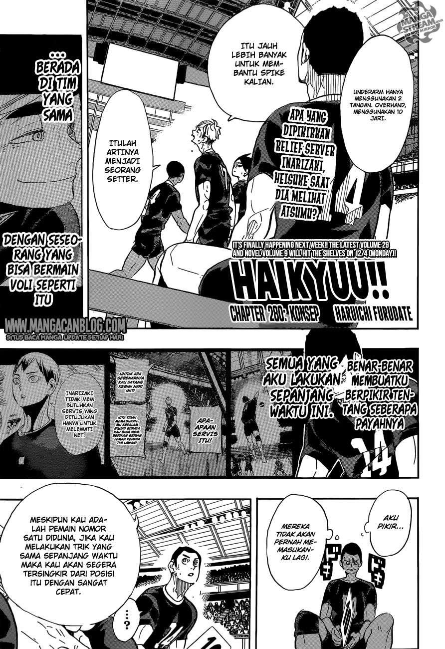 Komik Haikyuu!! Chapter 280 gambar 1