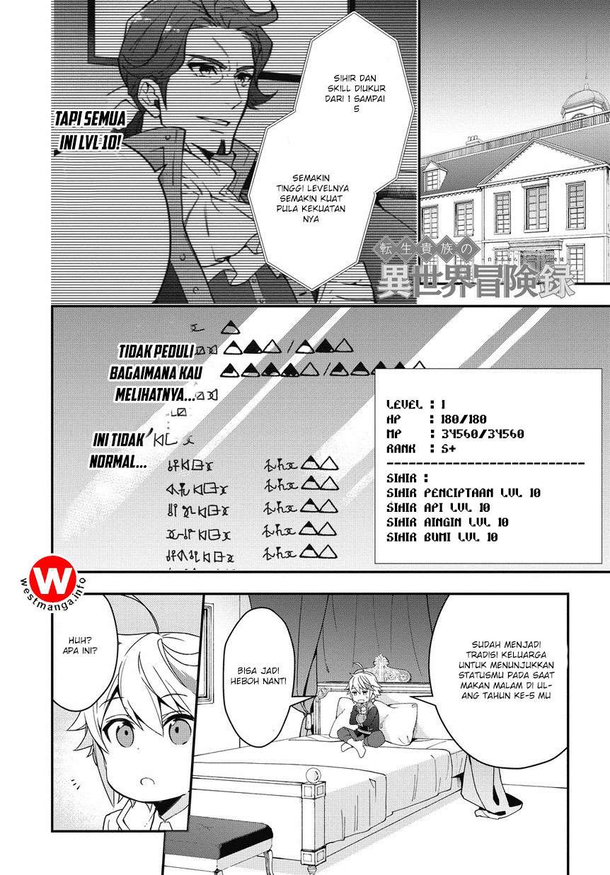 Komik Tensei Kizoku no Isekai Boukenroku ~Jichou wo Shiranai Kamigami no Shit Chapter 2 gambar 1