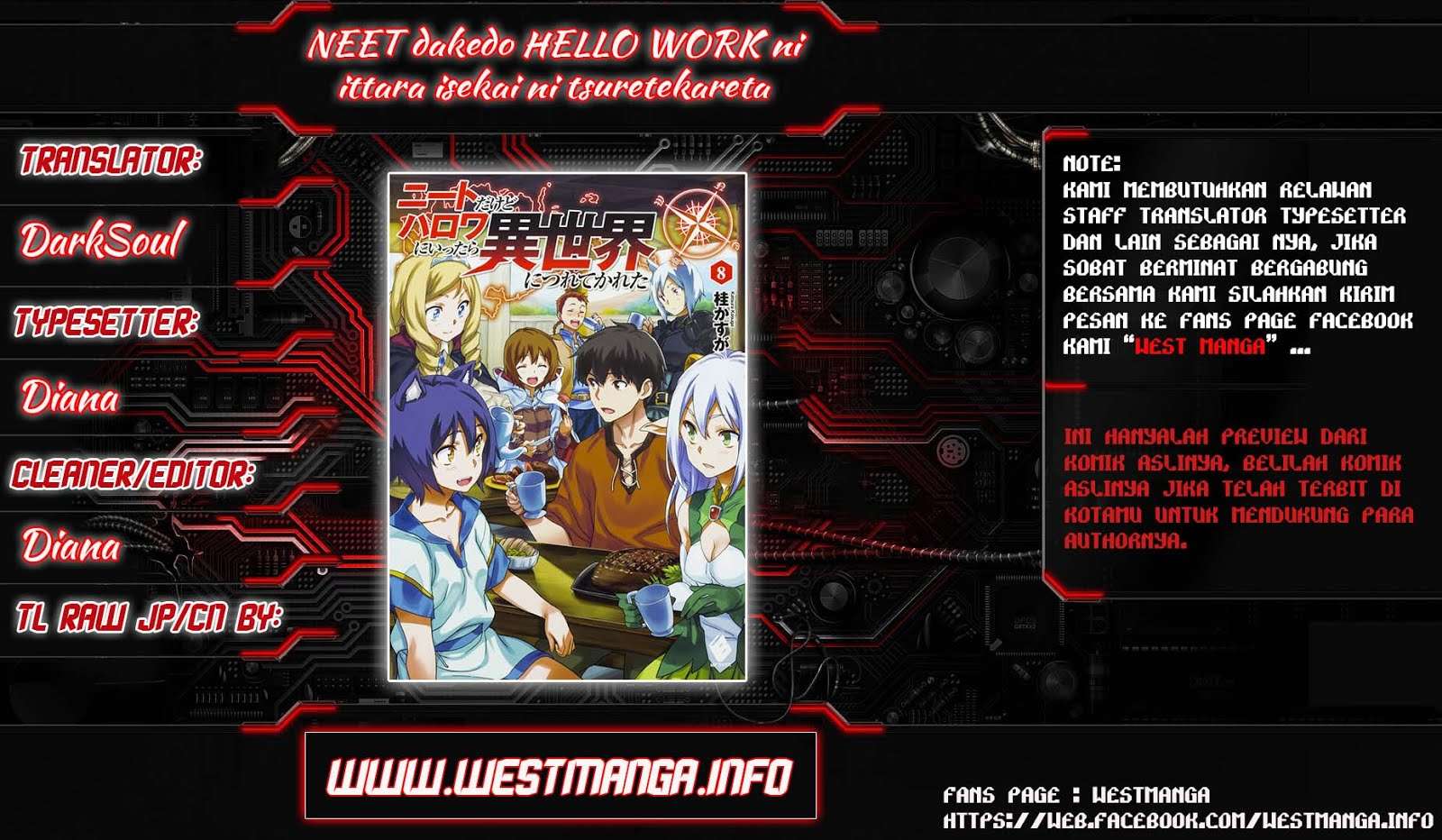 Komik NEET dakedo Hello Work ni Ittara Isekai ni Tsuretekareta Chapter 8 gambar 1