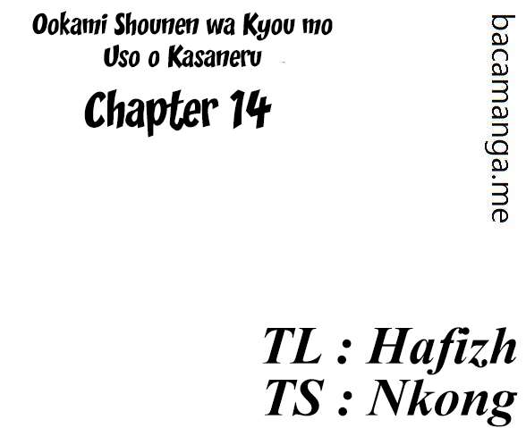 Komik Ookami Shounen wa Kyou mo Uso wo Kasaneru Chapter 14 gambar 1