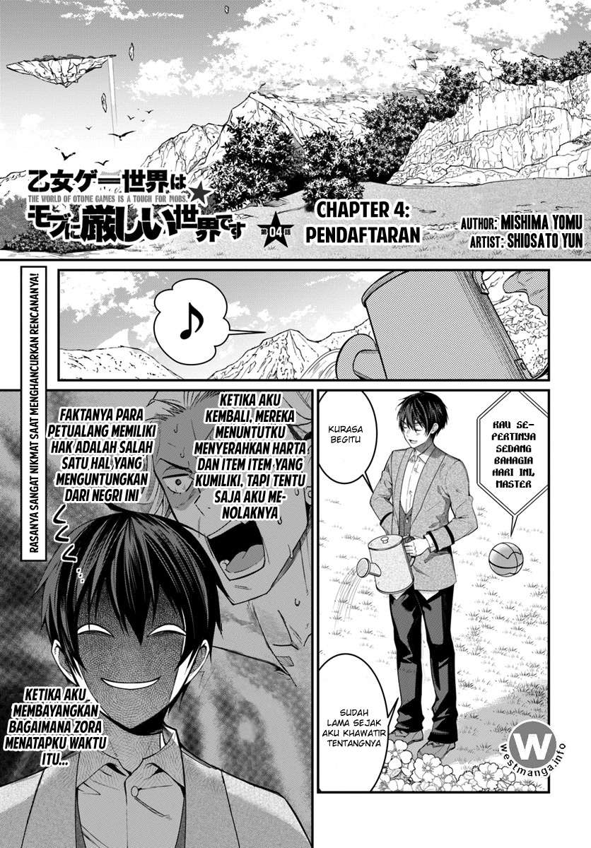 Komik Otome Game Sekai wa Mob ni Kibishii Sekai Desu Chapter 4 gambar 1